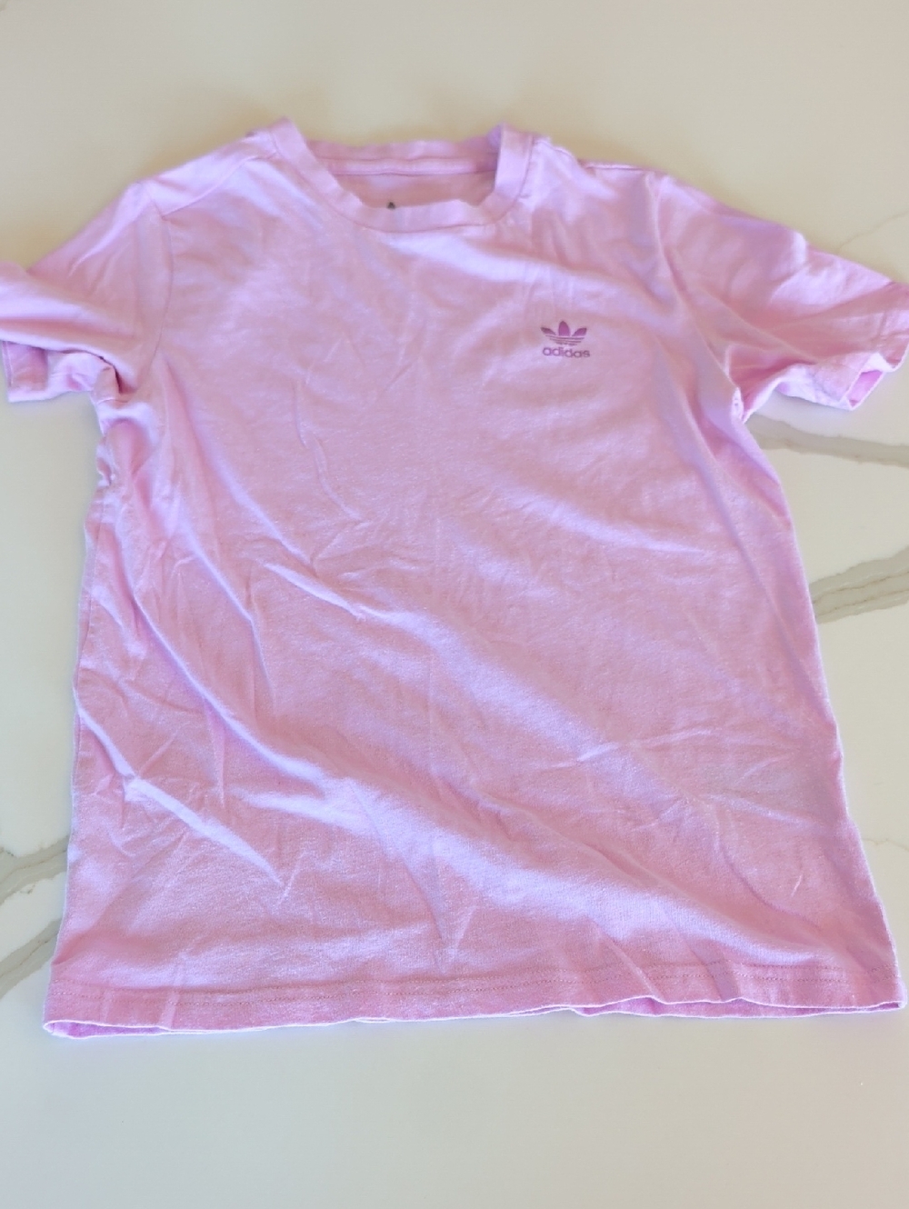 adidas Kids Light Pink Trefoil Short Sleeve Tee